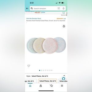 BRAND NEW - Hand Painted Dorotea salad plates